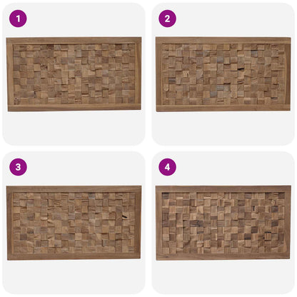 vidaXL Bed Headboard Natural Solid Teak Wood