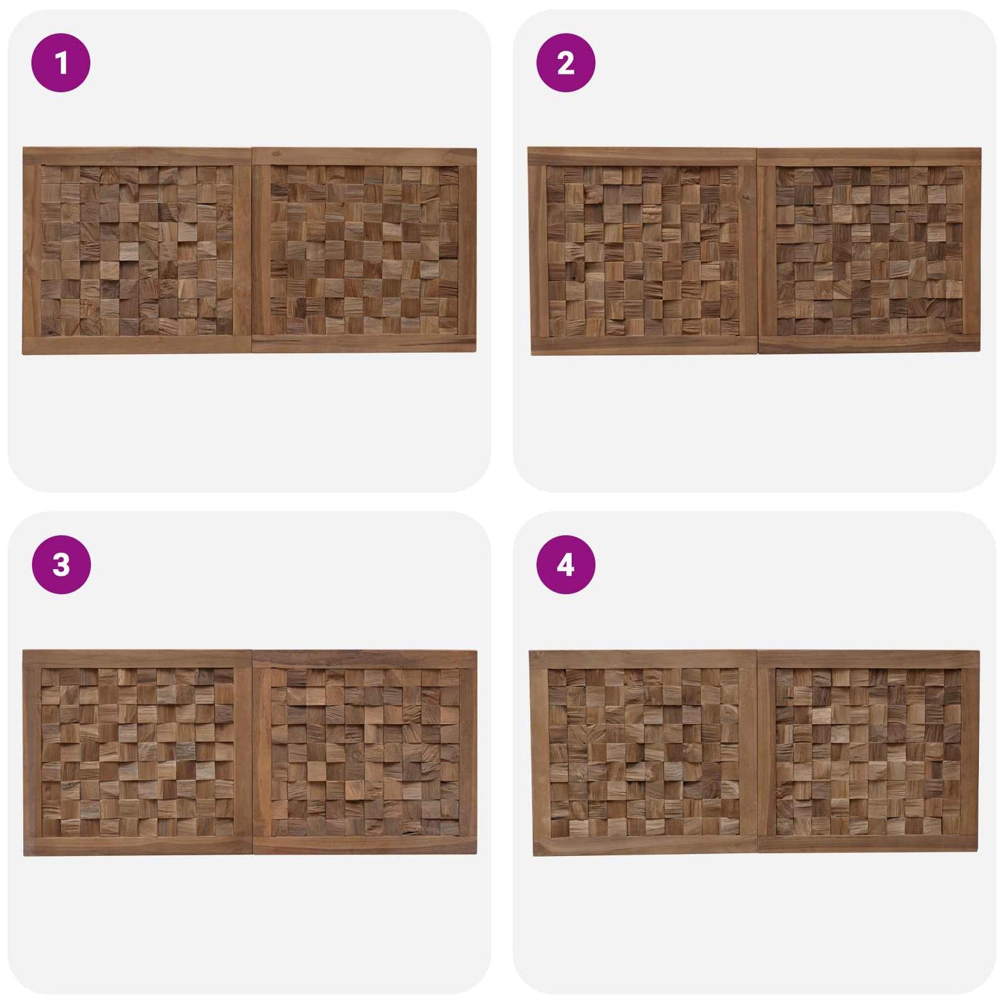 vidaXL Bed Headboard Natural Solid Teak Wood