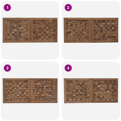 vidaXL Bed Headboard Natural Solid Teak Wood