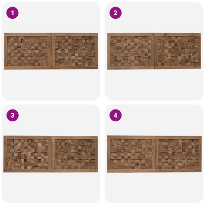 vidaXL Bed Headboard Natural Solid Teak Wood