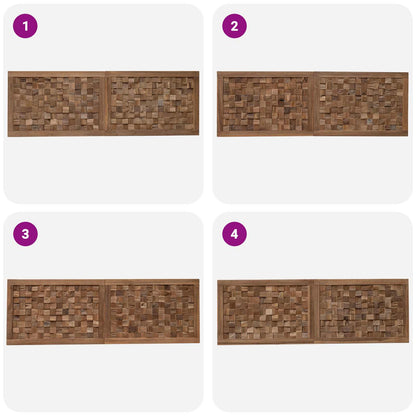 vidaXL Bed Headboard Natural Solid Teak Wood