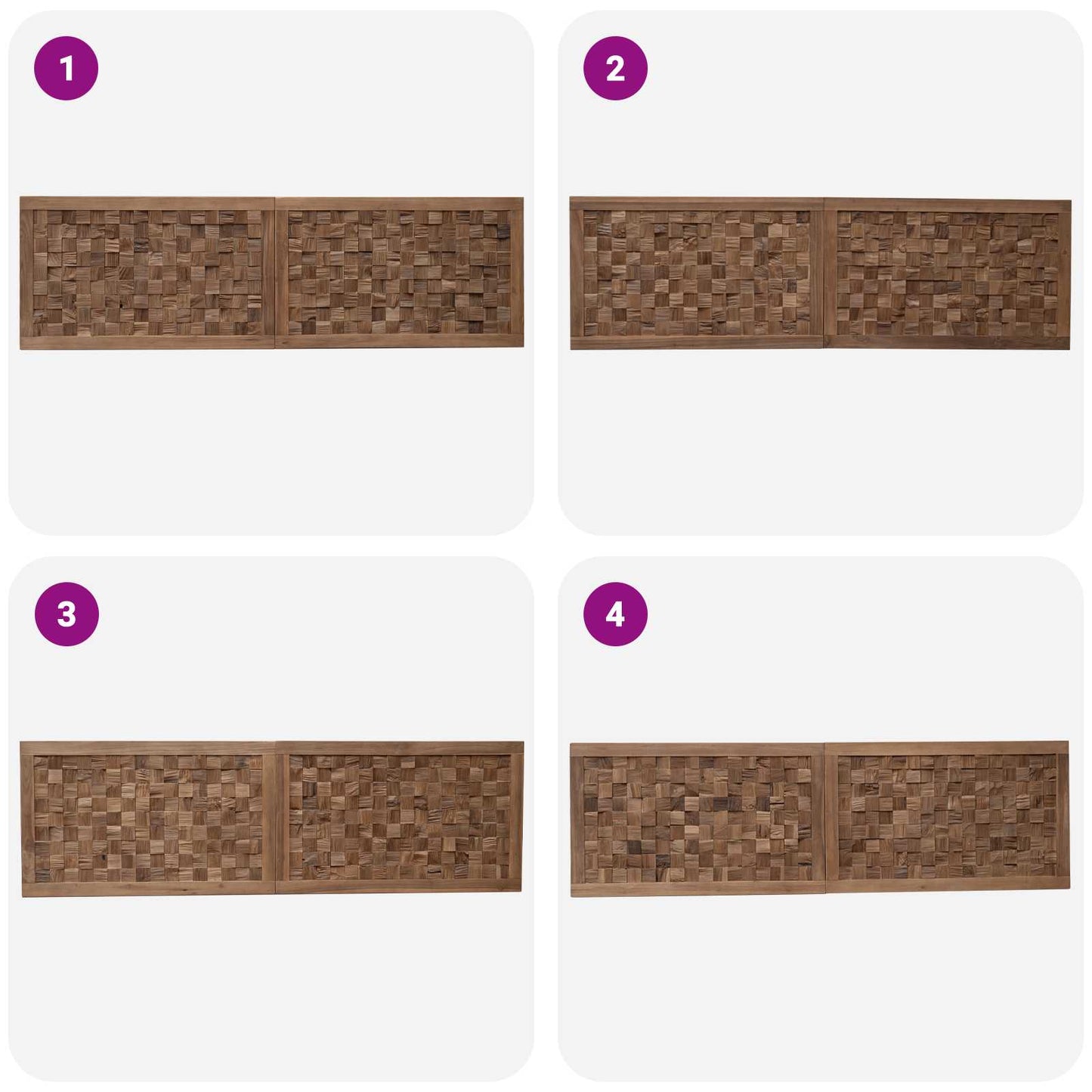 vidaXL Bed Headboard Natural Solid Teak Wood