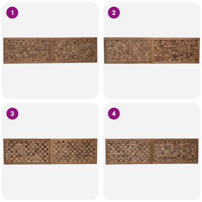 vidaXL Bed Headboard Natural Solid Teak Wood