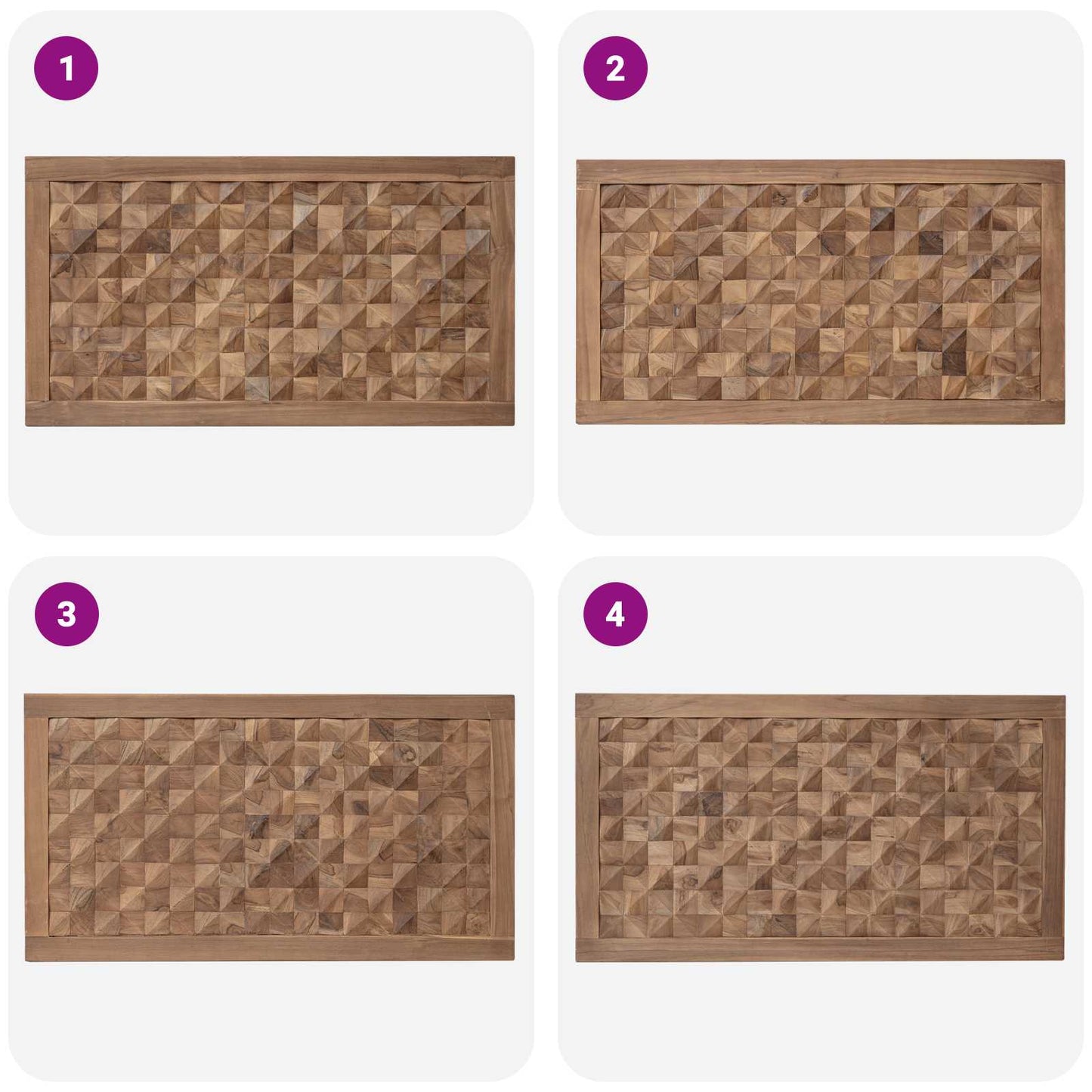 vidaXL Bed Headboard Natural Solid Teak Wood