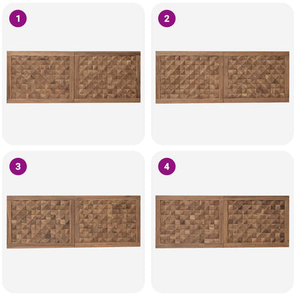 vidaXL Bed Headboard Natural Solid Teak Wood