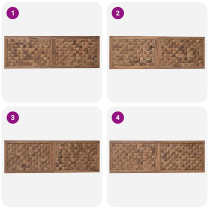 vidaXL Bed Headboard Natural Solid Teak Wood