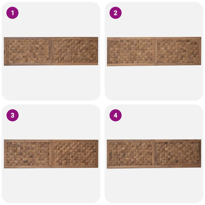 vidaXL Bed Headboard Natural Solid Teak Wood