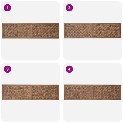 vidaXL Bed Headboard Natural Solid Teak Wood