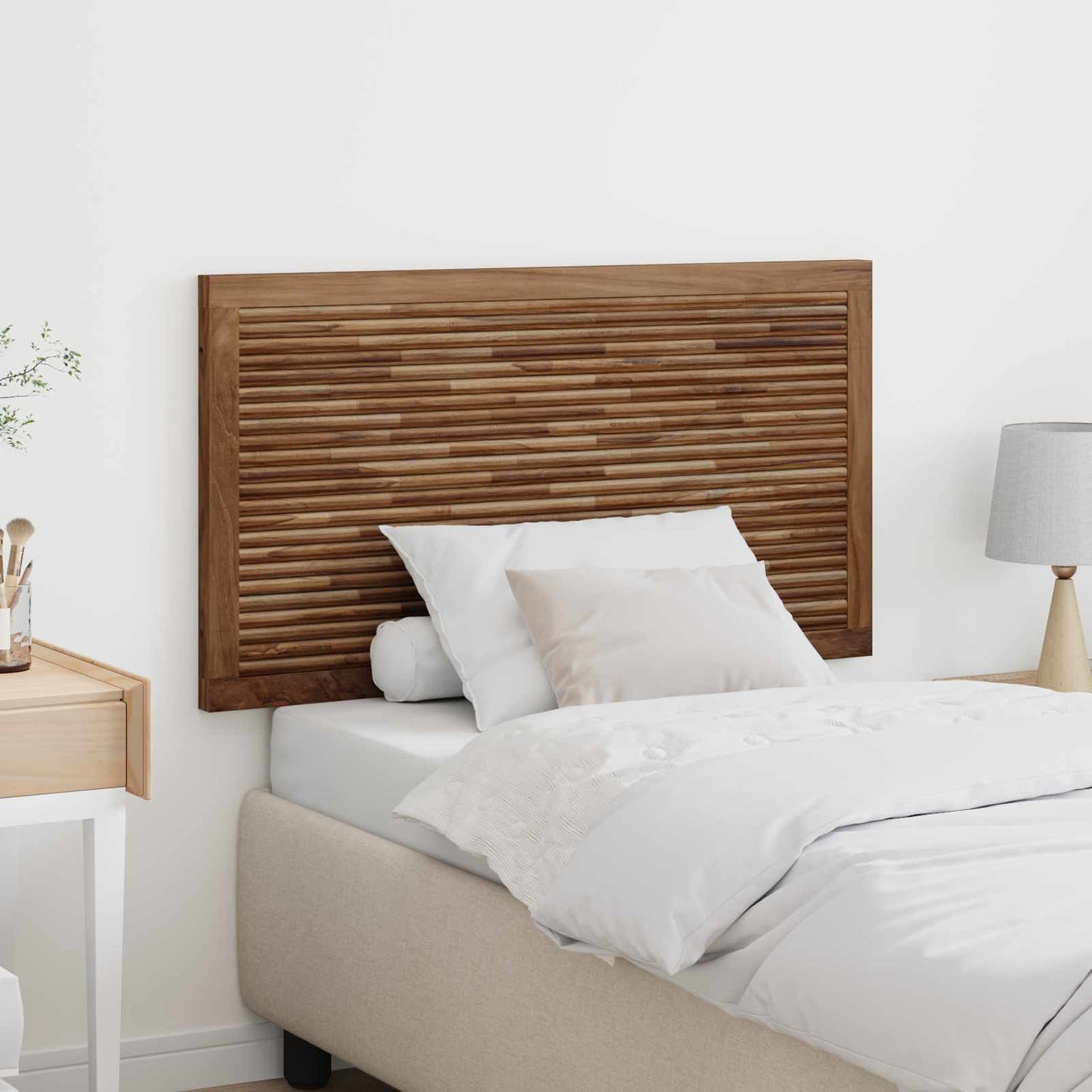 vidaXL Bed Headboard Natural Solid Teak Wood