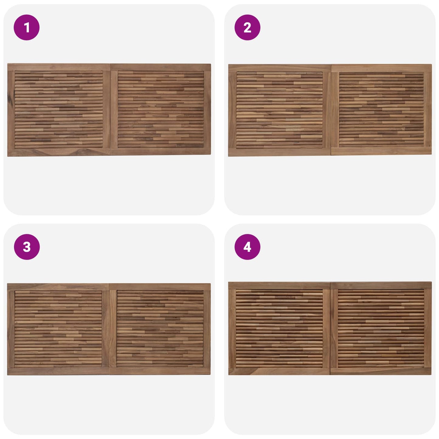 vidaXL Bed Headboard Natural Solid Teak Wood