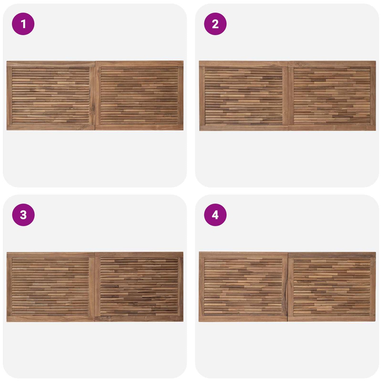 vidaXL Bed Headboard Natural Solid Teak Wood