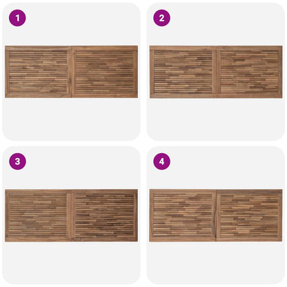 vidaXL Bed Headboard Natural Solid Teak Wood
