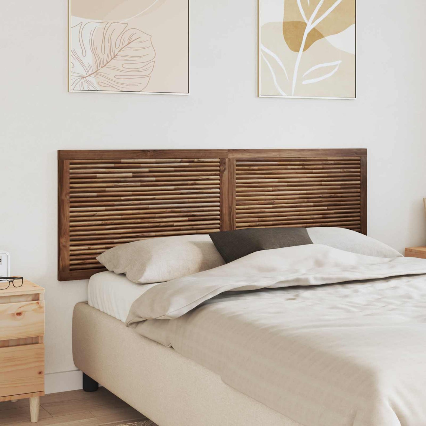vidaXL Headboard Natural Solid Teak Wood