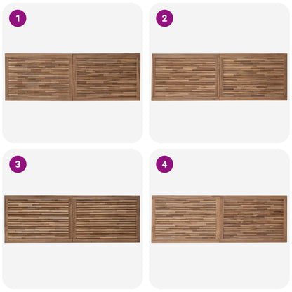 vidaXL Headboard Natural Solid Teak Wood