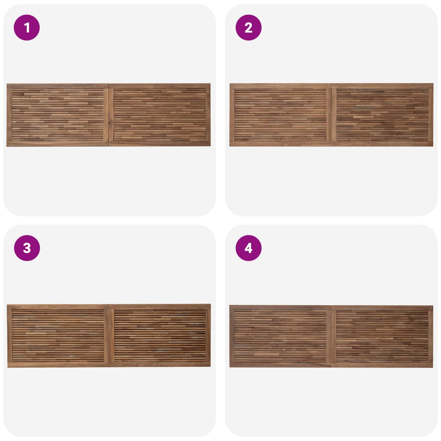 vidaXL Bed Headboard Natural Solid Teak Wood