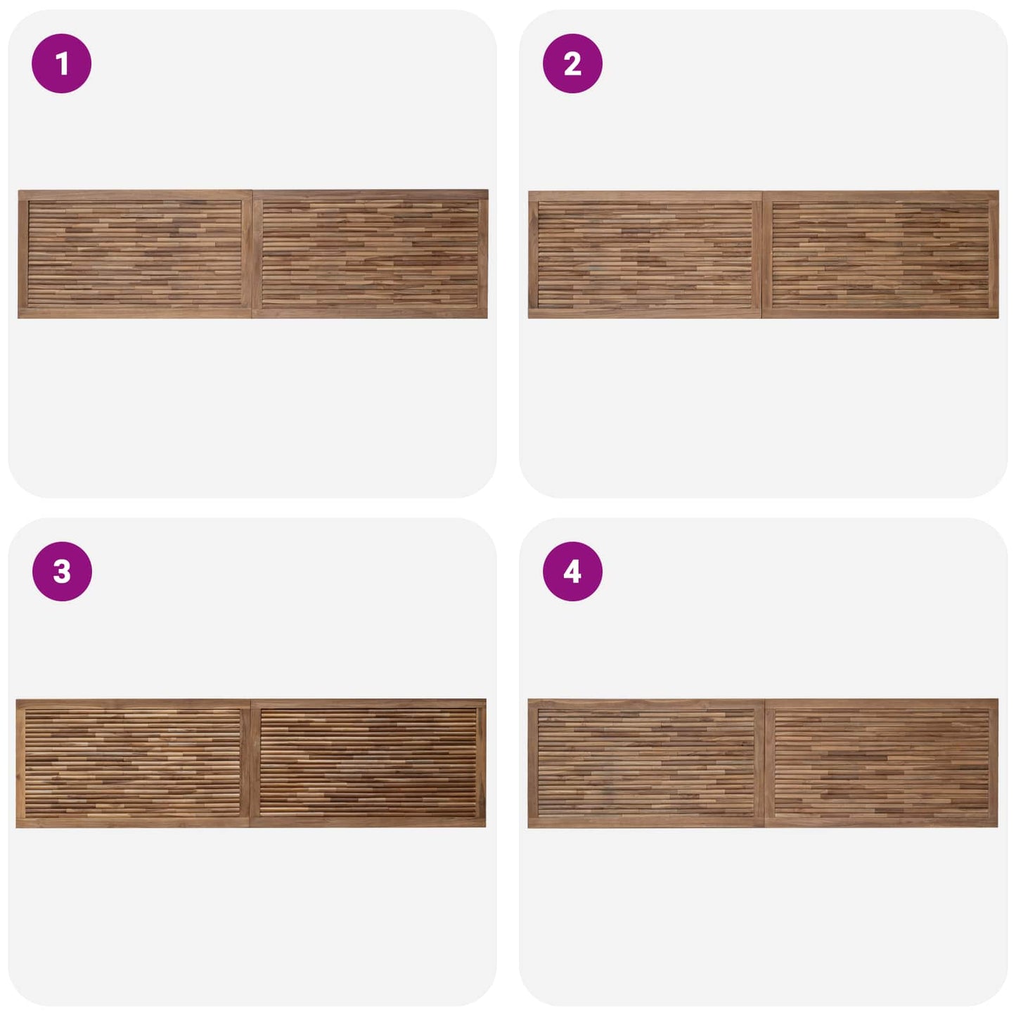 vidaXL Bed Headboard Natural Solid Teak Wood