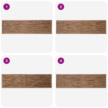 vidaXL Bed Headboard Natural Solid Teak Wood