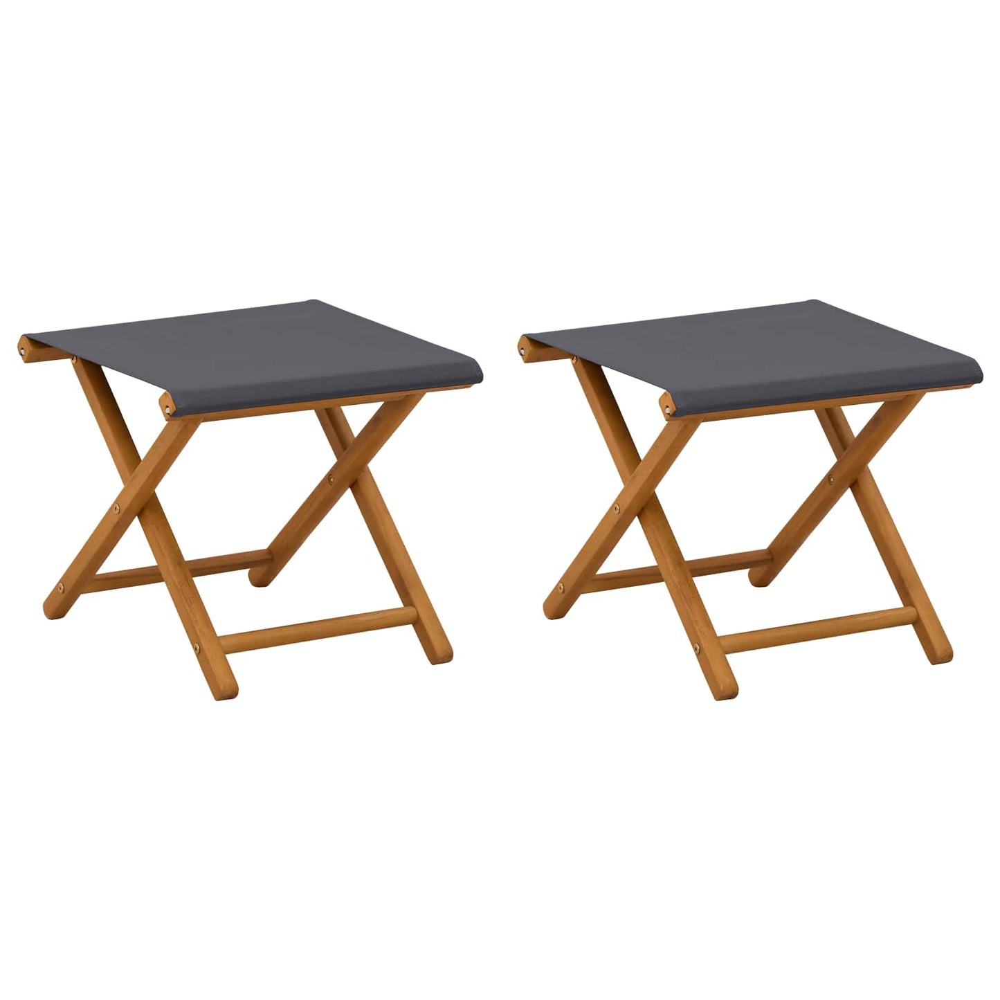 vidaXL Deck Chair 2 pcs Solid Eucalyptus Wood Grey