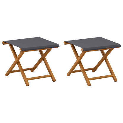 vidaXL Deck Chair 2 pcs Solid Eucalyptus Wood Grey