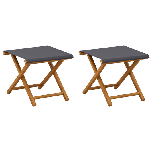 vidaXL Deck Chair 2 pcs Solid Eucalyptus Wood Grey