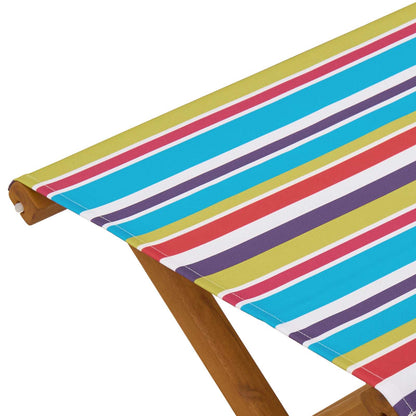 vidaXL Deck Chair 2 pcs Solid Eucalyptus Wood Multicolour
