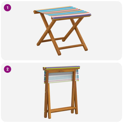 vidaXL Deck Chair 2 pcs Solid Eucalyptus Wood Multicolour