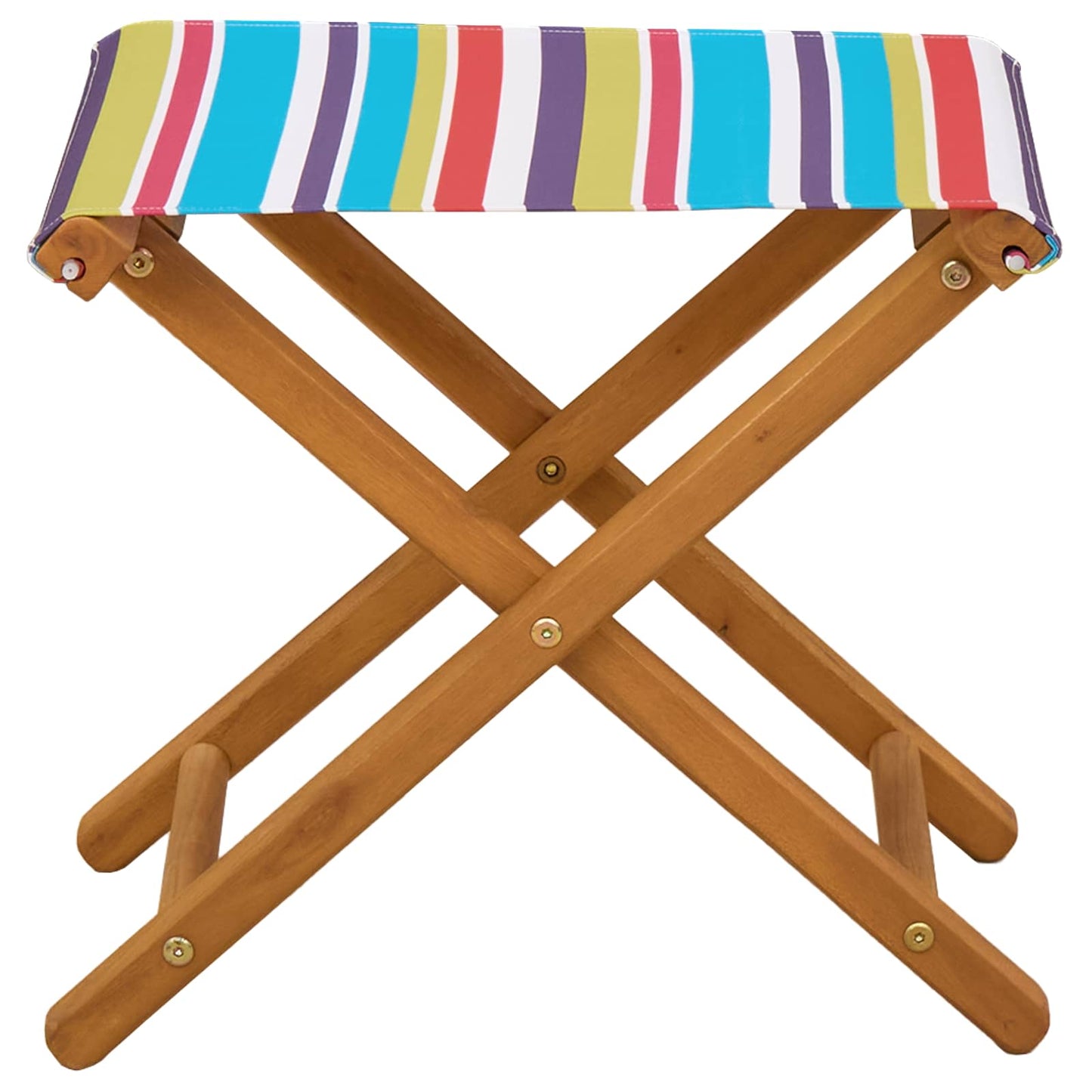 vidaXL Deck Chair 2 pcs Solid Eucalyptus Wood Multicolour