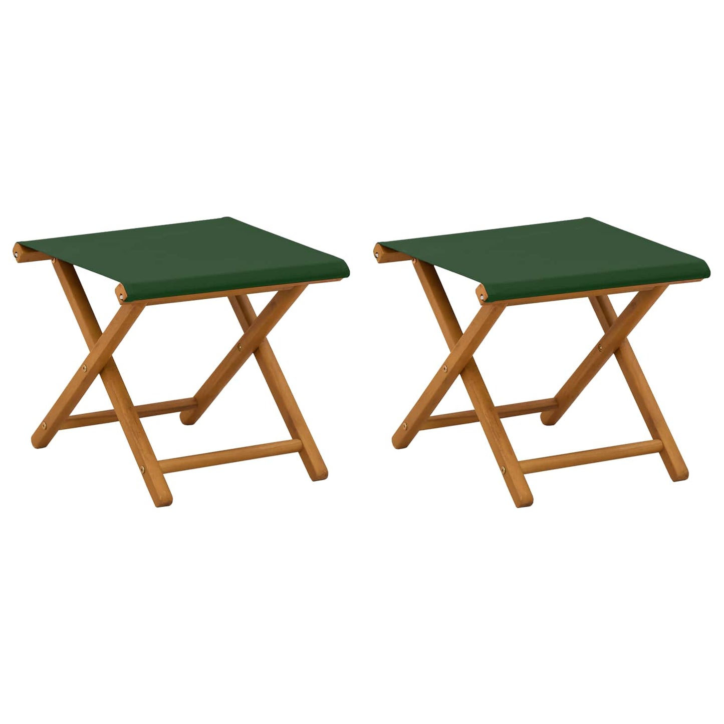 vidaXL Deck Chair 2 pcs Solid Eucalyptus Wood Green