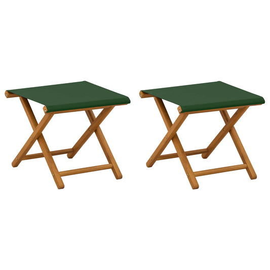 vidaXL Deck Chair 2 pcs Solid Eucalyptus Wood Green
