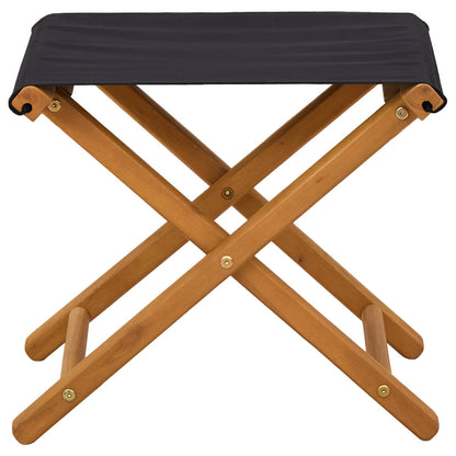vidaXL Deck Chair 2 pcs Solid Eucalyptus Wood Black