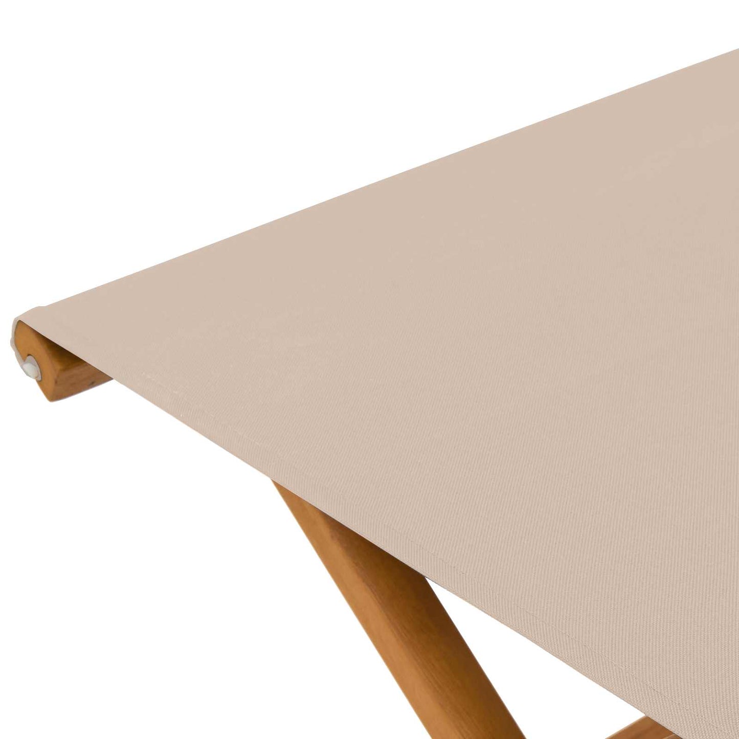 vidaXL Deck Chair 2 pcs Solid Eucalyptus Wood Beige