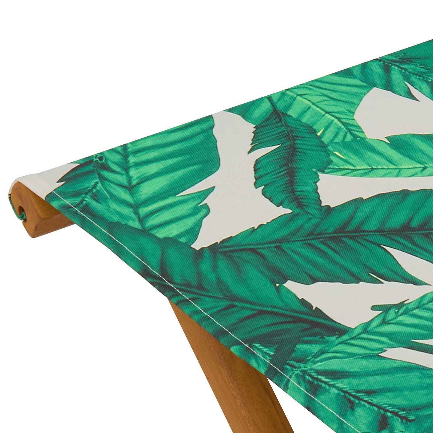 vidaXL Deck Chair 2 pcs Solid Eucalyptus Wood Leaf Pattern