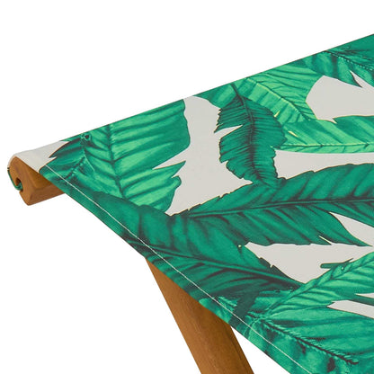 vidaXL Deck Chair 2 pcs Solid Eucalyptus Wood Leaf Pattern