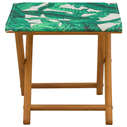 vidaXL Deck Chair 2 pcs Solid Eucalyptus Wood Leaf Pattern