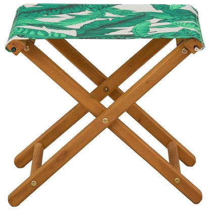 vidaXL Deck Chair 2 pcs Solid Eucalyptus Wood Leaf Pattern