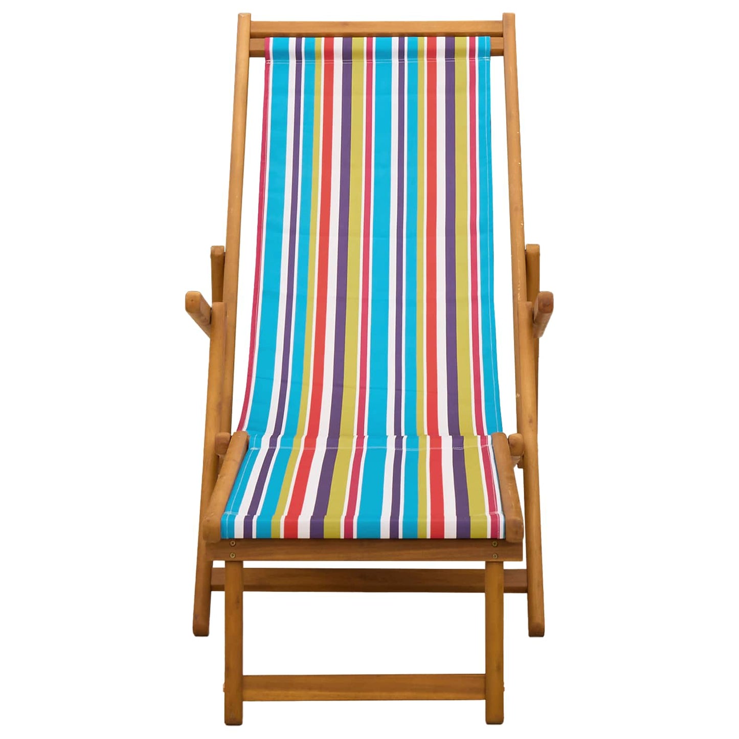 vidaXL Folding Sun Lounger 3 Position Solid Eucalyptus Wood