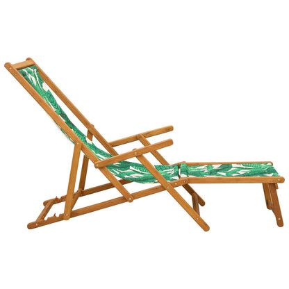 vidaXL Folding Sun Lounger 3 Position Solid Eucalyptus Wood
