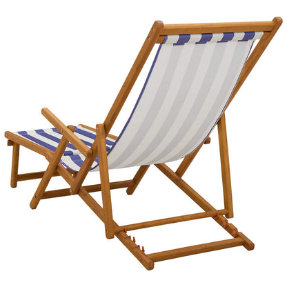 vidaXL Folding Sun Lounger 3 Position Solid Eucalyptus Wood
