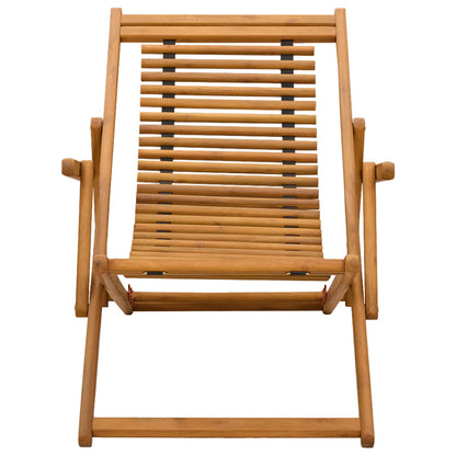 vidaXL Deck Chair 3 Position Solid Eucalyptus Wood Natural
