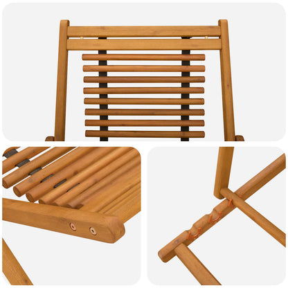 vidaXL Deck Chair 3 Position Solid Eucalyptus Wood Natural