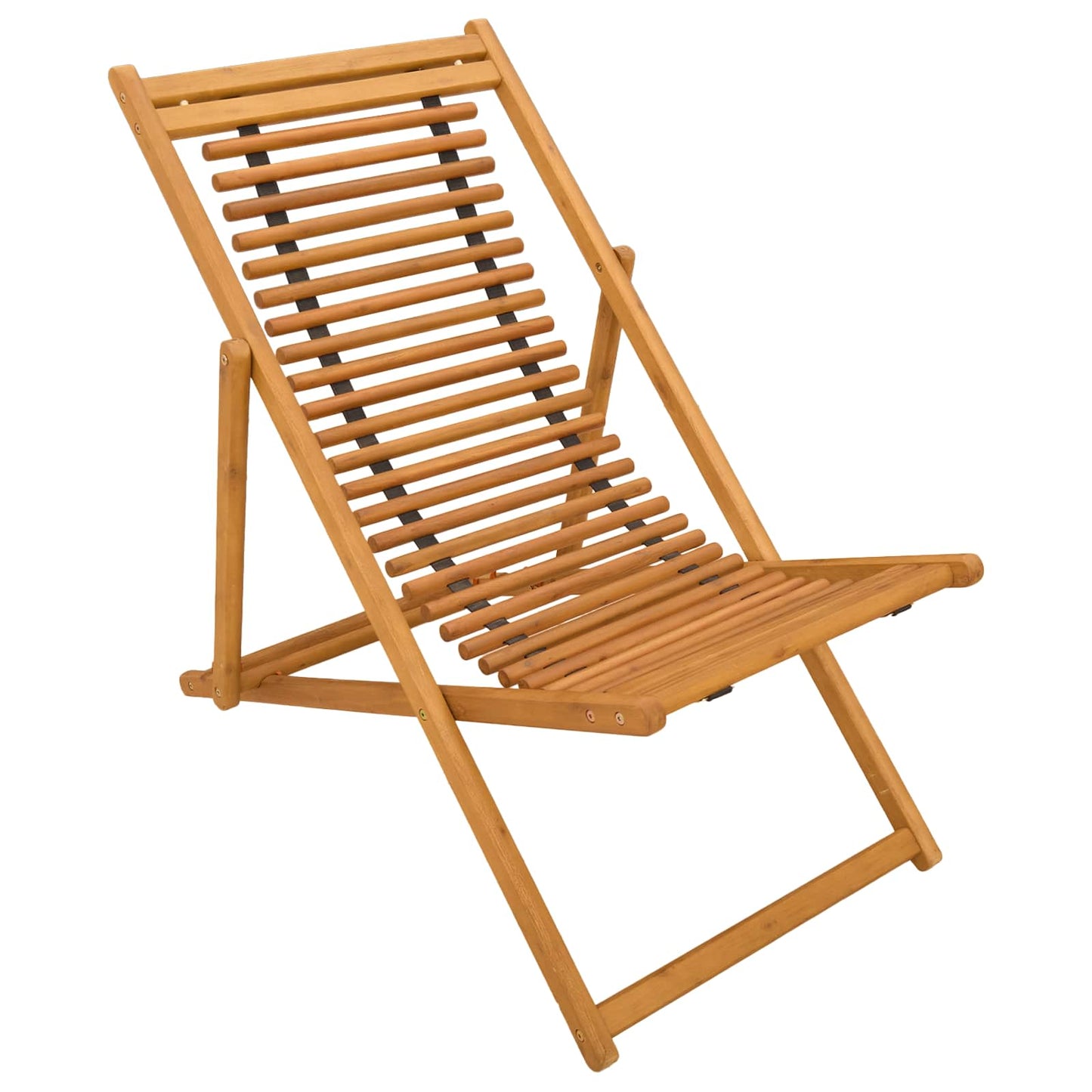 vidaXL Deck Chair 3 Position Solid Eucalyptus Wood Natural