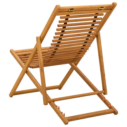 vidaXL Deck Chair 3 Position Solid Eucalyptus Wood Natural