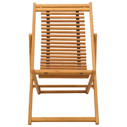 vidaXL Deck Chair 3 Position Solid Eucalyptus Wood Natural