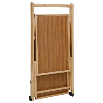 vidaXL Kitchen Trolley with Wheels Light Brown 65 x 40.5 x 76.5 cm