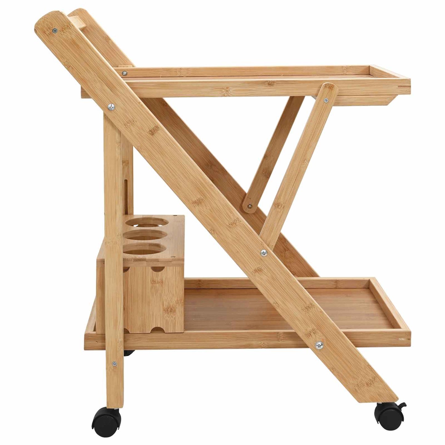vidaXL Kitchen Trolley with Wheels Light Brown 65 x 40.5 x 76.5 cm