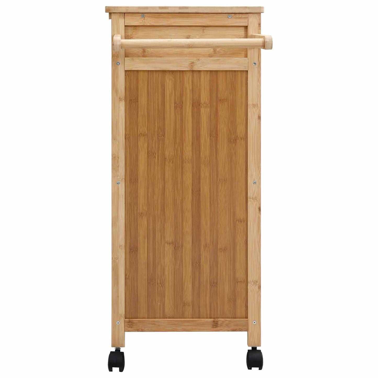 vidaXL Kitchen Trolley with Wheels Natural 90.5 x 36 x 86.5 cm Bamboo