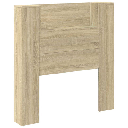 vidaXL Storage Headboard with LED Sonoma Oak Engineered Wood