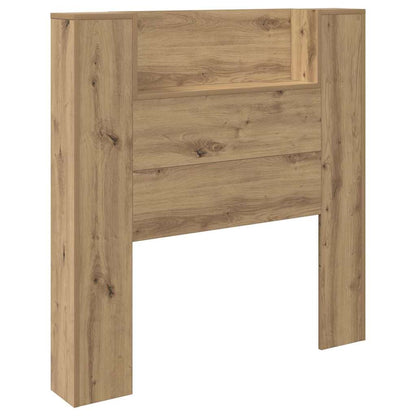 vidaXL Storage Headboard with LED Artisan Oak Engineered Wood