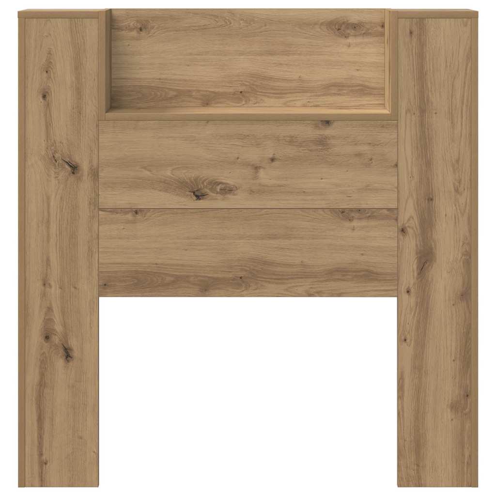 vidaXL Storage Headboard with LED Artisan Oak Engineered Wood
