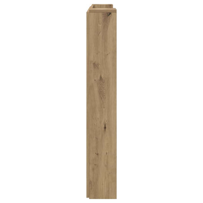 vidaXL Storage Headboard with LED Artisan Oak Engineered Wood